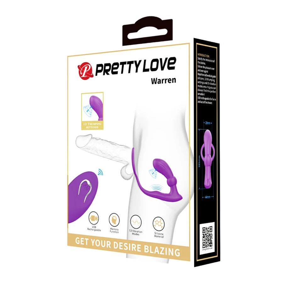 PRETTY LOVE - ANELLO ANALE E VIBRATORE WARREN VIOLA